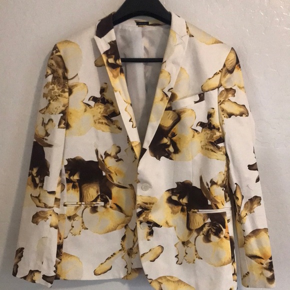 J. Ferrar floral slim blazer size 46R